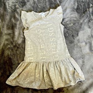 Guess logo gray sleeveless dress 4T